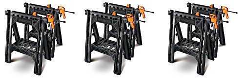 WORX Clamping Sawhorse Pair with Bar Clamps, Built-in Shelf and Cord Hooks 10 WORX Clamping Sawhorse Pair with Bar Clamps, Built-in Shelf and Cord Hooks - Image 10