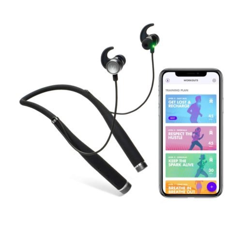 VI Sense Wireless Headphones with on-Demand AI Personal Trainer Human-Sounding Voice Coaches You in Realtime Using a Built-in Fitness Tracker and Hear 1