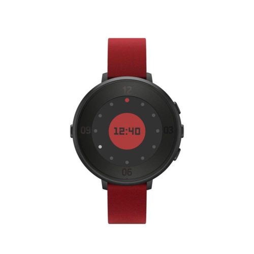 Pebble Time Round 20mm Smartwatch for Apple/Android Devices - Black/Black 24