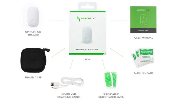 Upright GO Posture Trainer and Corrector for Back | Strapless, Discrete, Easy to Use | Complete with App and Training Plan | Back Health Benefits and 5
