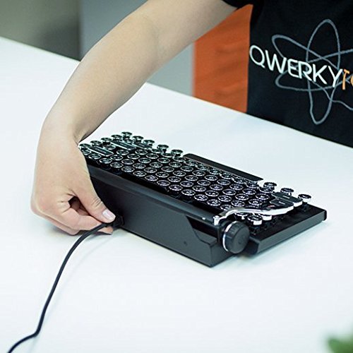 Qwerkywriter S Typewriter Inspired Retro Mechanical Wired & Wireless Keyboard with Tablet Stand 2 Qwerkywriter S Typewriter Inspired Retro Mechanical Wired & Wireless Keyboard with Tablet Stand - Image 2