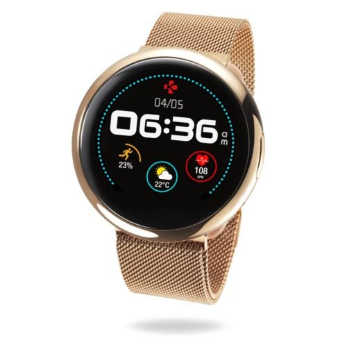 MyKronoz ZeRound2 HR Premium Smartwatch with Heart Rate Monitoring and Smart Notifications, Swiss Design, iOS and Android - Brushed Silver / Black Car 13