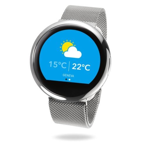 MyKronoz ZeRound2 HR Premium Smartwatch with Heart Rate Monitoring and Smart Notifications, Swiss Design, iOS and Android - Brushed Silver / Black Car 49
