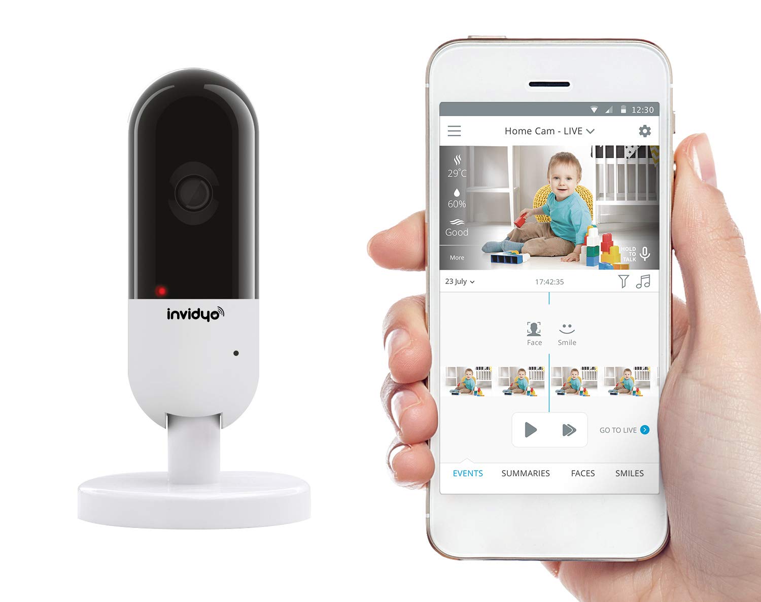 Invidyo: World's Smartest Video Baby Monitor with Crying Detection, Stranger Alerts and Smile Albums 1 Invidyo: World's Smartest Video Baby Monitor with Crying Detection, Stranger Alerts and Smile Albums