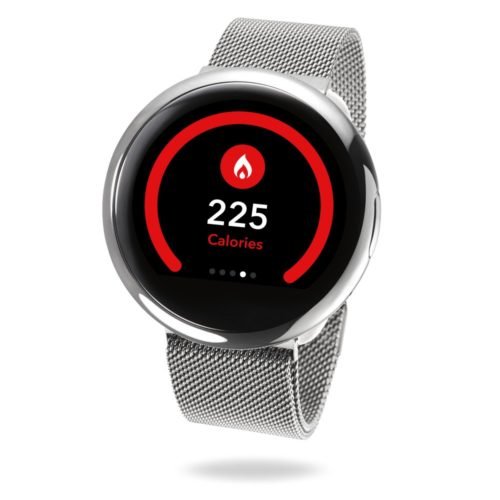 MyKronoz ZeRound2 HR Premium Smartwatch with Heart Rate Monitoring and Smart Notifications, Swiss Design, iOS and Android - Brushed Silver / Black Car 47