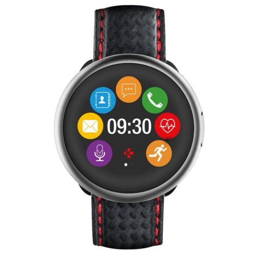 MyKronoz ZeRound2 HR Premium Smartwatch with Heart Rate Monitoring and Smart Notifications, Swiss Design, iOS and Android - Brushed Silver / Black Car 2