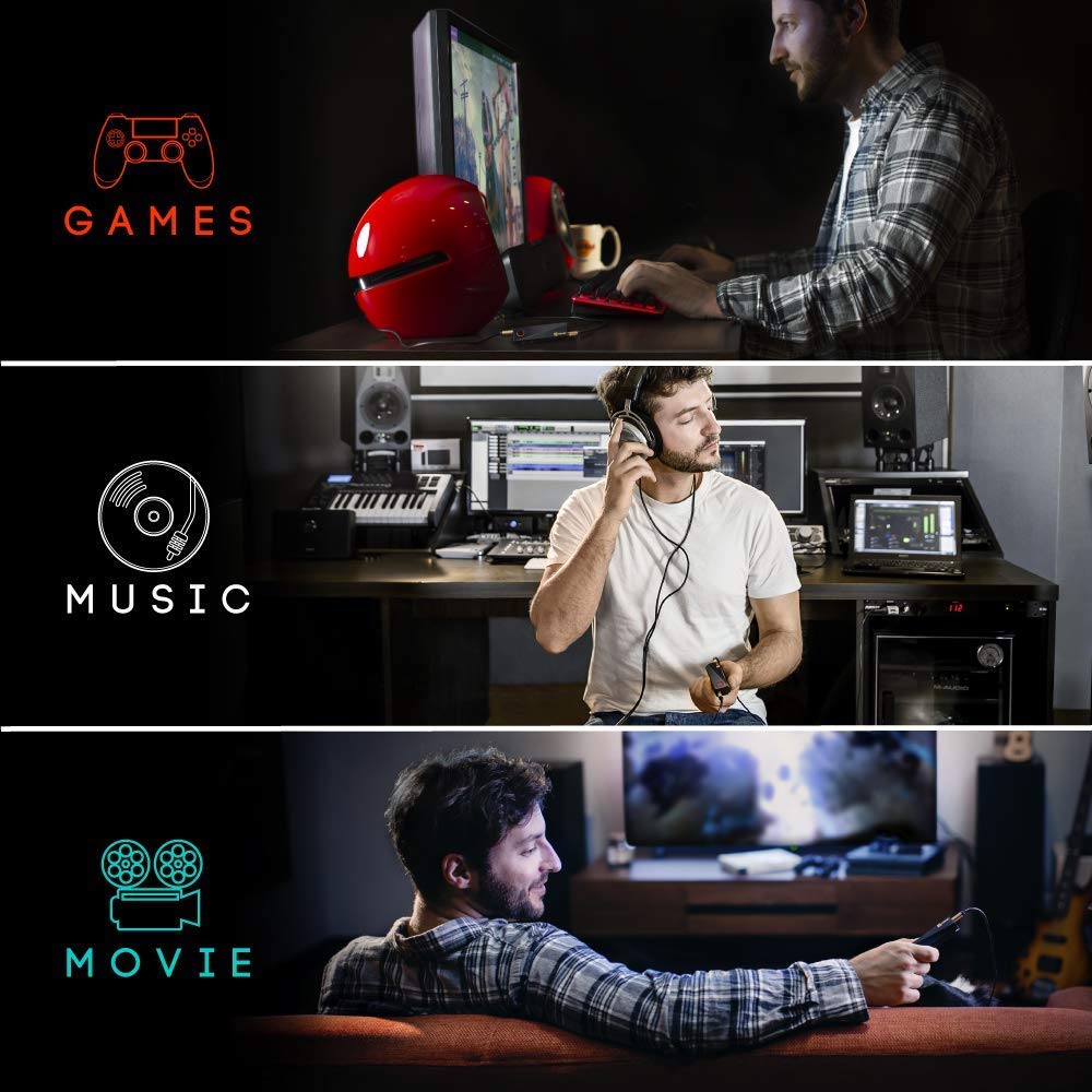 XPUMP Premium - 3D Audio External Sound Card, Portable Surround DAC for Headphone and Speaker. Smart DSP for The Ultimate Gaming, Music and Movies Lis 6 XPUMP Premium - 3D Audio External Sound Card, Portable Surround DAC for Headphone and Speaker. Smart DSP for The Ultimate Gaming, Music and Movies Lis - Image 6