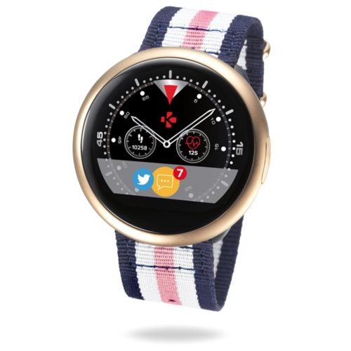 MyKronoz ZeRound2 HR Premium Smartwatch with Heart Rate Monitoring and Smart Notifications, Swiss Design, iOS and Android - Brushed Silver / Black Car 8