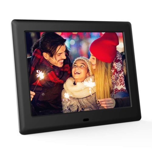 DBPOWER HD Digital Photo Frame IPS LCD Screen with Auto-Rotate/Calendar/Clock Function & Remote Control (10 inch) 1
