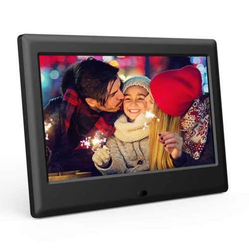 DBPOWER HD Digital Photo Frame IPS LCD Screen with Auto-Rotate/Calendar/Clock Function & Remote Control (10 inch) 10