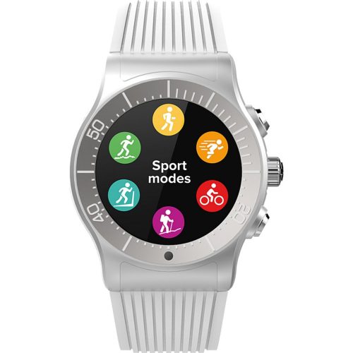 MyKronoz ZeSport - Multisport GPS, Heart Monitoring, Color Screen Smartwatch with sleek design (Silver/White) 1