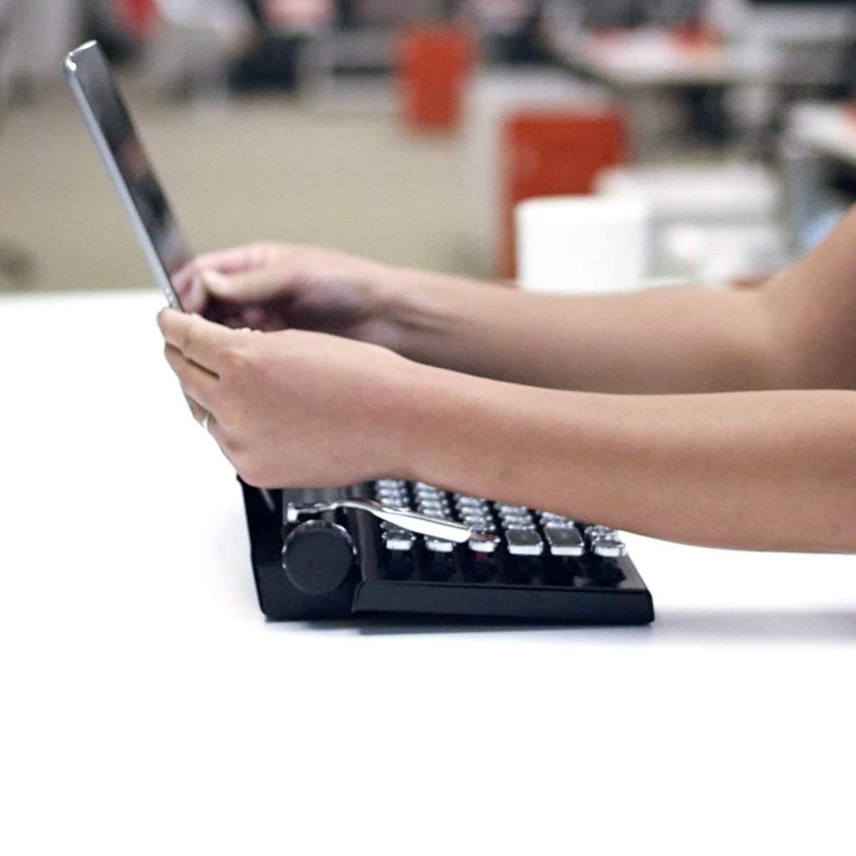 Qwerkywriter S Typewriter Inspired Retro Mechanical Wired & Wireless Keyboard with Tablet Stand 5 Qwerkywriter S Typewriter Inspired Retro Mechanical Wired & Wireless Keyboard with Tablet Stand - Image 5