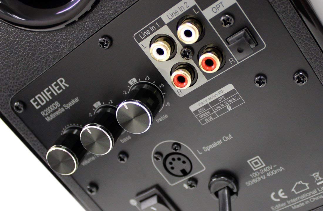 Edifier R2000DB Powered Bluetooth Bookshelf Speakers - Near-Field Studio Monitors - Optical Input - 120 Watts RMS - Black 4 Edifier R2000DB Powered Bluetooth Bookshelf Speakers - Near-Field Studio Monitors - Optical Input - 120 Watts RMS - Black - Image 4