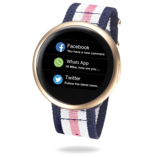 MyKronoz ZeRound2 HR Premium Smartwatch with Heart Rate Monitoring and Smart Notifications, Swiss Design, iOS and Android - Brushed Silver / Black Car 11