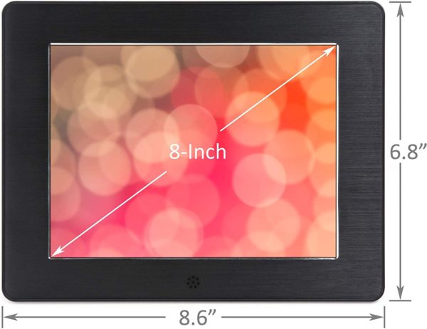 Micca 8-Inch Digital Photo Frame High Resolution LCD, MP3 Music 1080P HD Video Playback, Auto On/Off Timer (Model: N8, Replaces M808z) 3