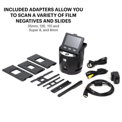 Kodak Digital Film Scanner, Converts 35mm, 126, 110, Super 8 and 8mm Film Negatives and Slides to JPEG Includes Large Tilt Up 3.5 LCD and EasyLoad Fil 6