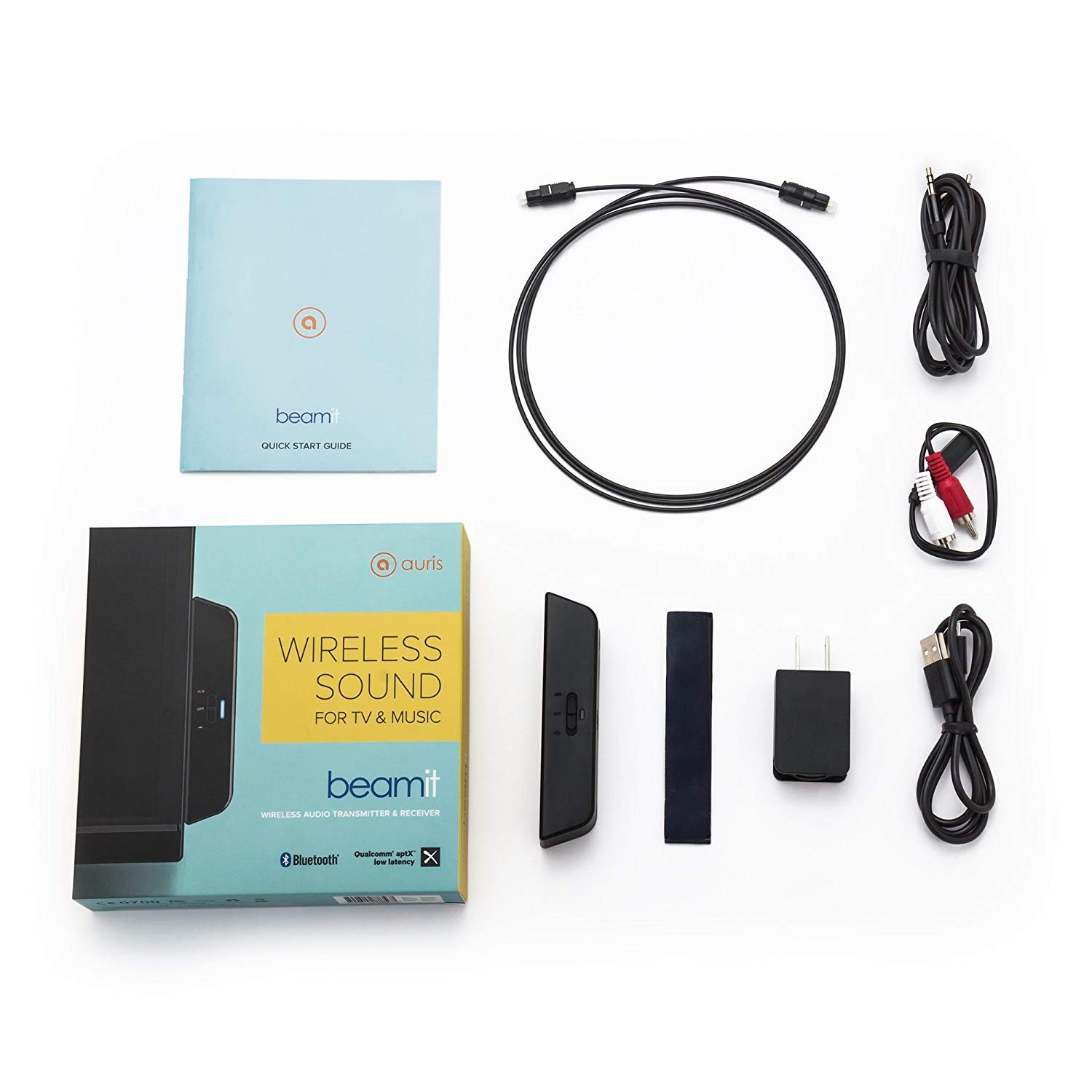 Auris beamit Wireless Bluetooth Audio Transmitter and Receiver, 2-in-1 Wireless Audio Adapter for TV / Hi-Fi Sound System with Digital Optical TOSLINK 3 Auris beamit Wireless Bluetooth Audio Transmitter and Receiver, 2-in-1 Wireless Audio Adapter for TV / Hi-Fi Sound System with Digital Optical TOSLINK - Image 3