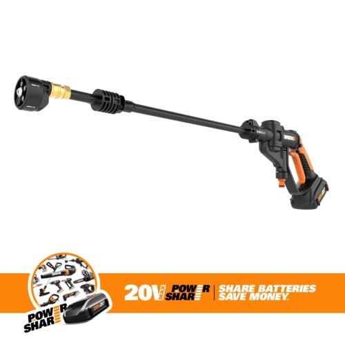 WORX WG629 Cordless Hydroshot Portable Power Cleaner, 20V Power Share Platform with Charger Included 14