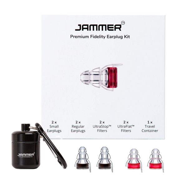 Jammer Premium Earplug Kit for Concerts Musicians Bands DJs Nightclubs Motorcycles Sleeping - High Fidelity Noise Reduction - Noise Cancelling - Reusa 6