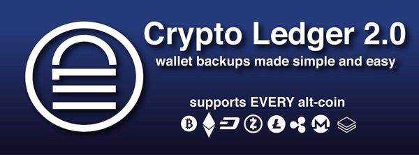 Crypto Ledger 2.0 - The simplest and easiest cold storage. Backup ANY ALTCOIN 2