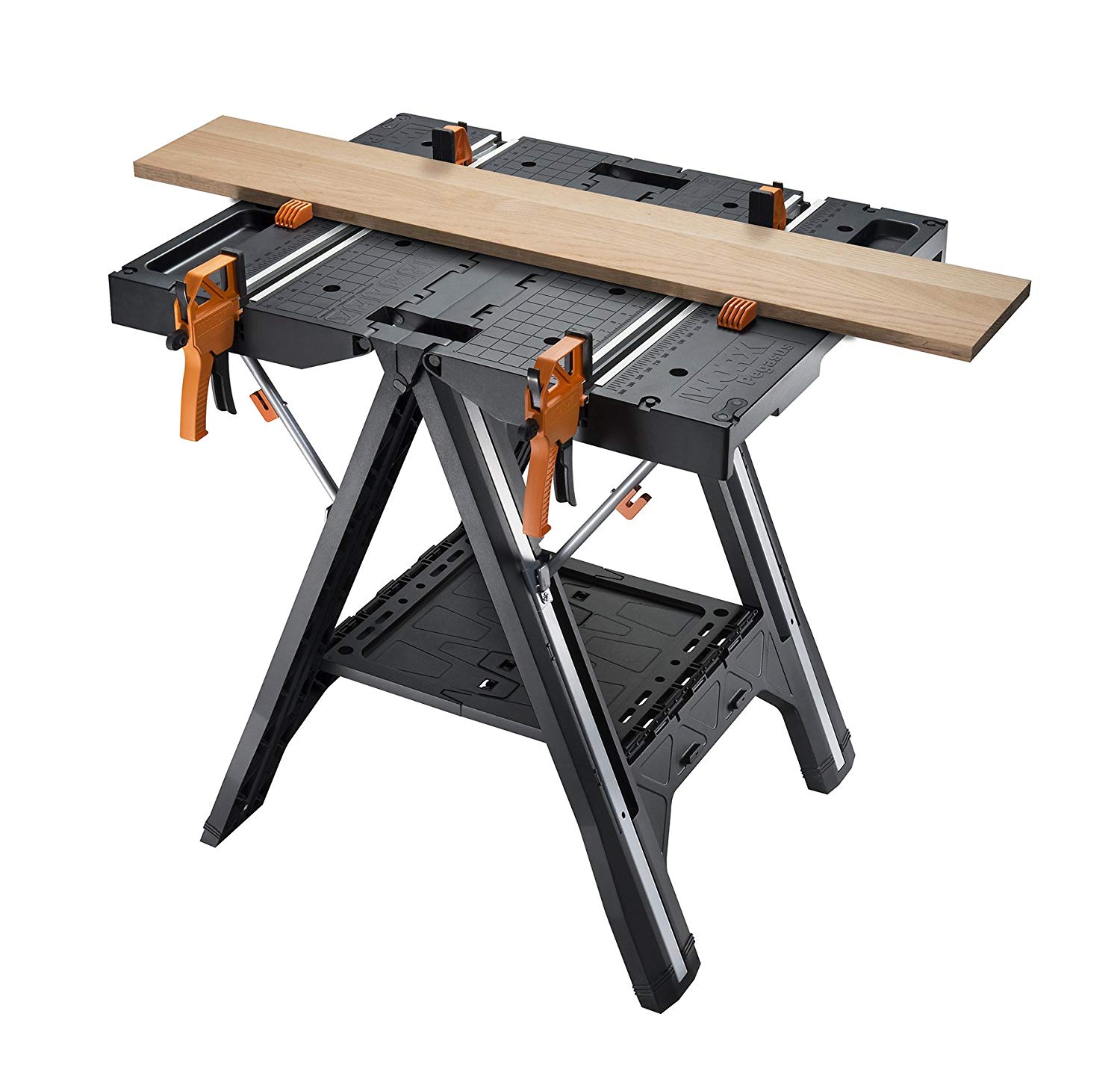 WORX Pegasus Multi-Function Work Table and Sawhorse with Quick Clamps and Holding Pegs – WX051 5 WORX Pegasus Multi-Function Work Table and Sawhorse with Quick Clamps and Holding Pegs – WX051 - Image 5