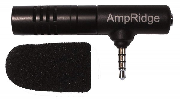 Ampridge MightyMic S iPhone Shotgun Condenser Video Microphone with Headphone Monitor 1