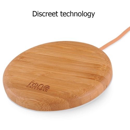 WoodPuck: Bamboo Edition Fast Wireless Charger, 7.5W Charging for iPhone XS, XS Max, XR, X, 8, 8 Plus,10W Fast Charger for Galaxy S9, S9 Plus, S8, S8+ 2