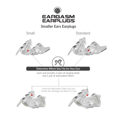 Eargasm Smaller Ears Earplugs for Concerts Musicians Motorcycles Noise Sensitivity Disorders and More! Two Different Sizes Included to Accommodate Sma 3