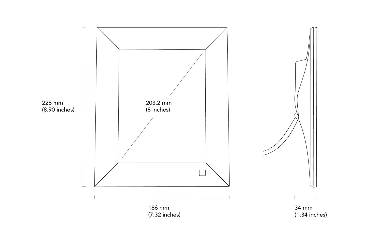 NIX Lux Digital Photo Frame 8 inch X08F, Wood. Electronic Photo Frame USB SD/SDHC. Digital Picture Frame with Motion Sensor. Control Remote and 8GB US 4 NIX Lux Digital Photo Frame 8 inch X08F, Wood. Electronic Photo Frame USB SD/SDHC. Digital Picture Frame with Motion Sensor. Control Remote and 8GB US - Image 4
