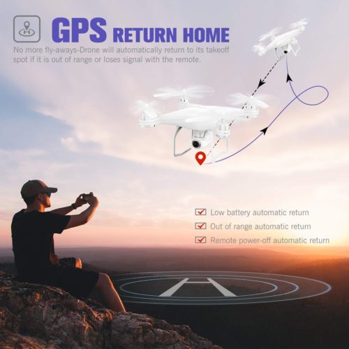 Potensic T25 GPS FPV RC Drone with Camera Live Video and GPS Return Home Quadcopter with Adjustable Wide-Angle 1080P HD WiFi Camera- Follow Me, Altitu 4