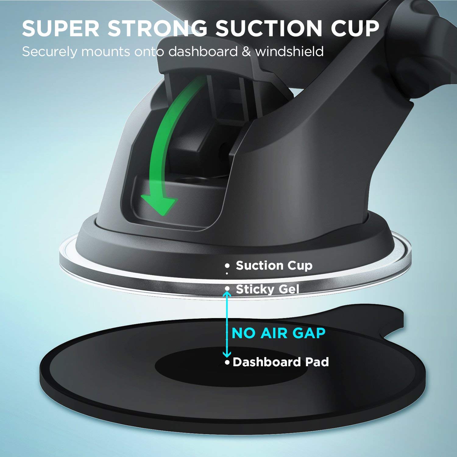 iOttie Easy One Touch 4 Dashboard & Windshield Car Phone Mount Holder for iPhone Xs Max R 8 Plus 7 6s SE Samsung Galaxy S9 S8 Edge S7 S6 Note 9 &a 3 iOttie Easy One Touch 4 Dashboard & Windshield Car Phone Mount Holder for iPhone Xs Max R 8 Plus 7 6s SE Samsung Galaxy S9 S8 Edge S7 S6 Note 9 &a - Image 3