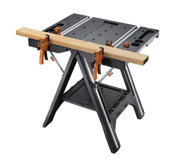 WORX Pegasus Multi-Function Work Table and Sawhorse with Quick Clamps and Holding Pegs – WX051 8