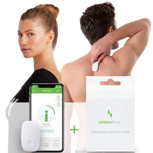 Upright GO Posture Trainer and Corrector for Back | Strapless, Discrete, Easy to Use | Complete with App and Training Plan | Back Health Benefits and 11