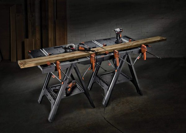 WORX Pegasus Multi-Function Work Table and Sawhorse with Quick Clamps and Holding Pegs – WX051 11