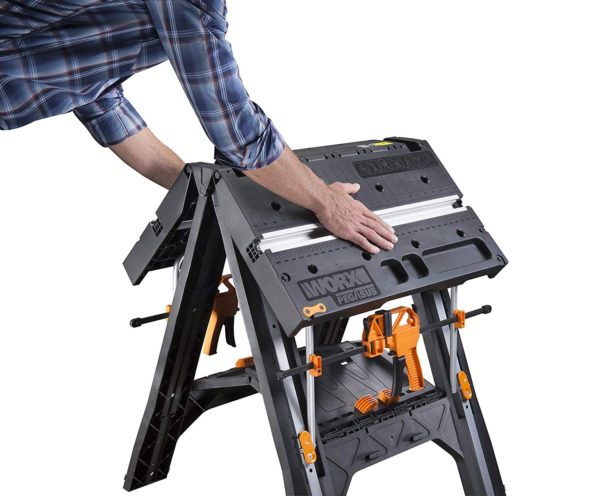 WORX Pegasus Multi-Function Work Table and Sawhorse with Quick Clamps and Holding Pegs – WX051 6