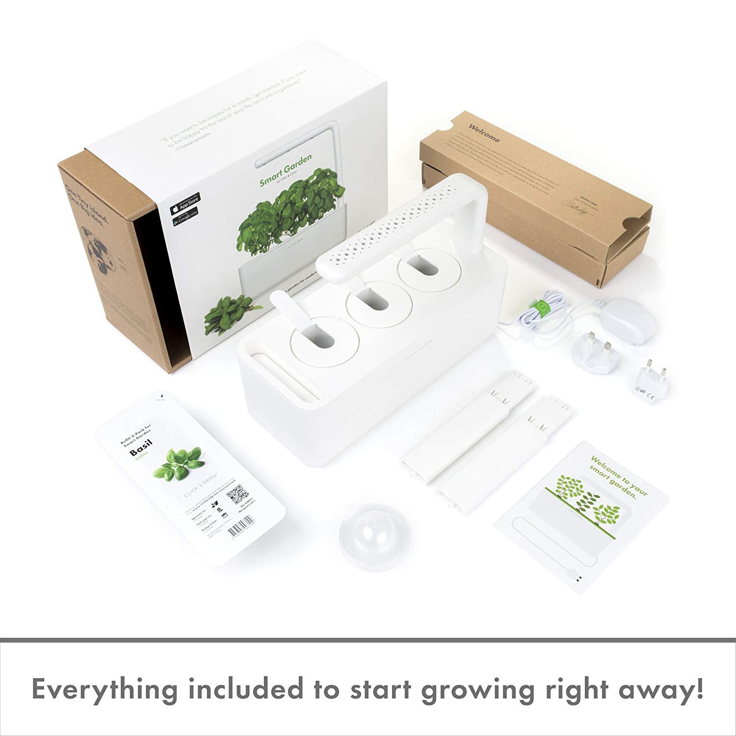 Click & Grow Smart Garden 3 Indoor Gardening Kit (Includes Basil Capsules), White 6 Click & Grow Smart Garden 3 Indoor Gardening Kit (Includes Basil Capsules), White - Image 6