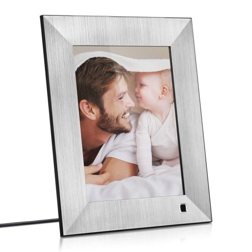 NIX Lux Digital Photo Frame 8 inch X08F, Wood. Electronic Photo Frame USB SD/SDHC. Digital Picture Frame with Motion Sensor. Control Remote and 8GB US 9