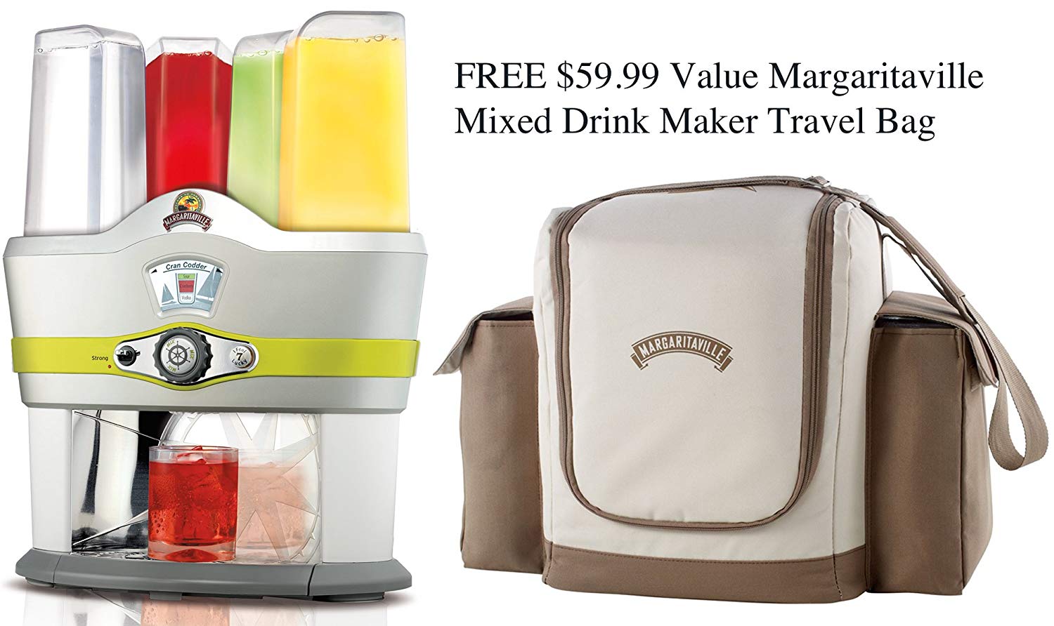 Margaritaville Mixed Drink Maker w/Travel Bag Model NBMGMD3000 1