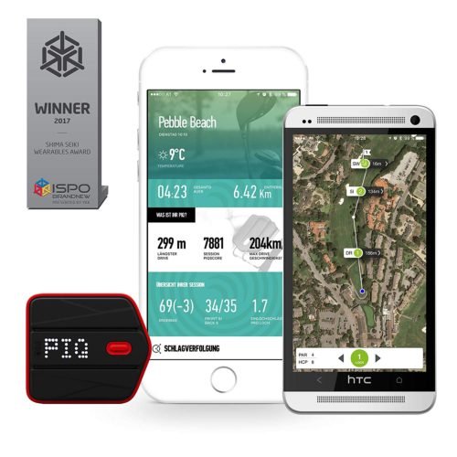 Mobitee & PIQ Wearable Golf Sport Tracker - Golf Course GPS Rangefinder on your wrist, Club GPS Shot Tracker, Club Shot Statistics, Golf Swing Ana 2