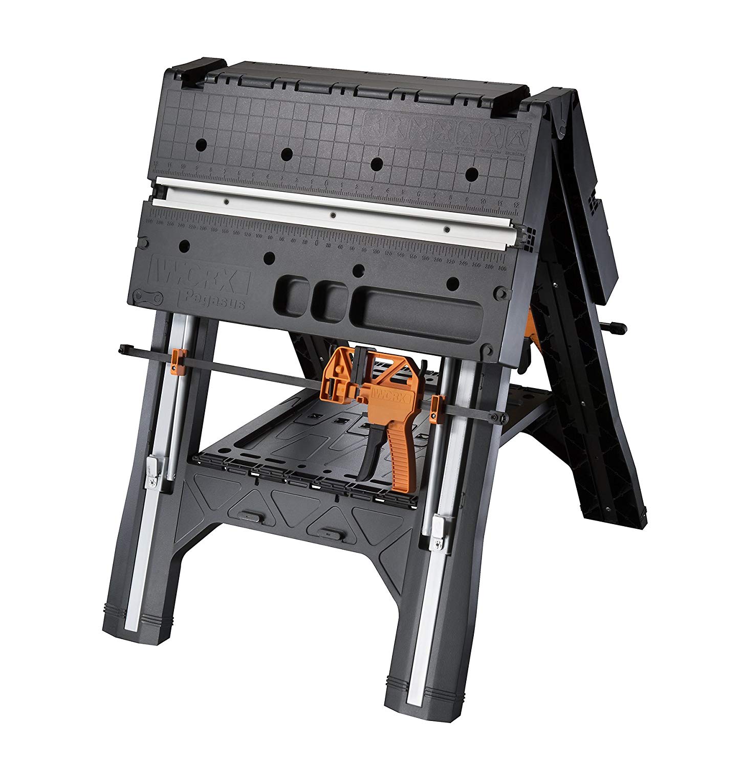 WORX Pegasus Multi-Function Work Table and Sawhorse with Quick Clamps and Holding Pegs – WX051 3 WORX Pegasus Multi-Function Work Table and Sawhorse with Quick Clamps and Holding Pegs – WX051 - Image 3