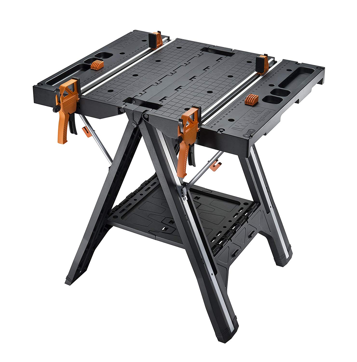 WORX Pegasus Multi-Function Work Table and Sawhorse with Quick Clamps and Holding Pegs – WX051 2 WORX Pegasus Multi-Function Work Table and Sawhorse with Quick Clamps and Holding Pegs – WX051 - Image 2