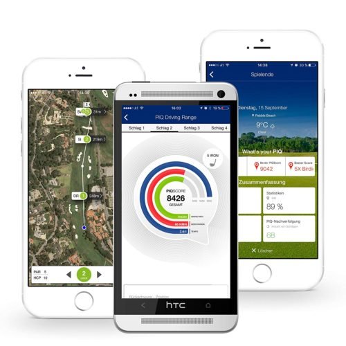 Mobitee & PIQ Wearable Golf Sport Tracker - Golf Course GPS Rangefinder on your wrist, Club GPS Shot Tracker, Club Shot Statistics, Golf Swing Ana 5