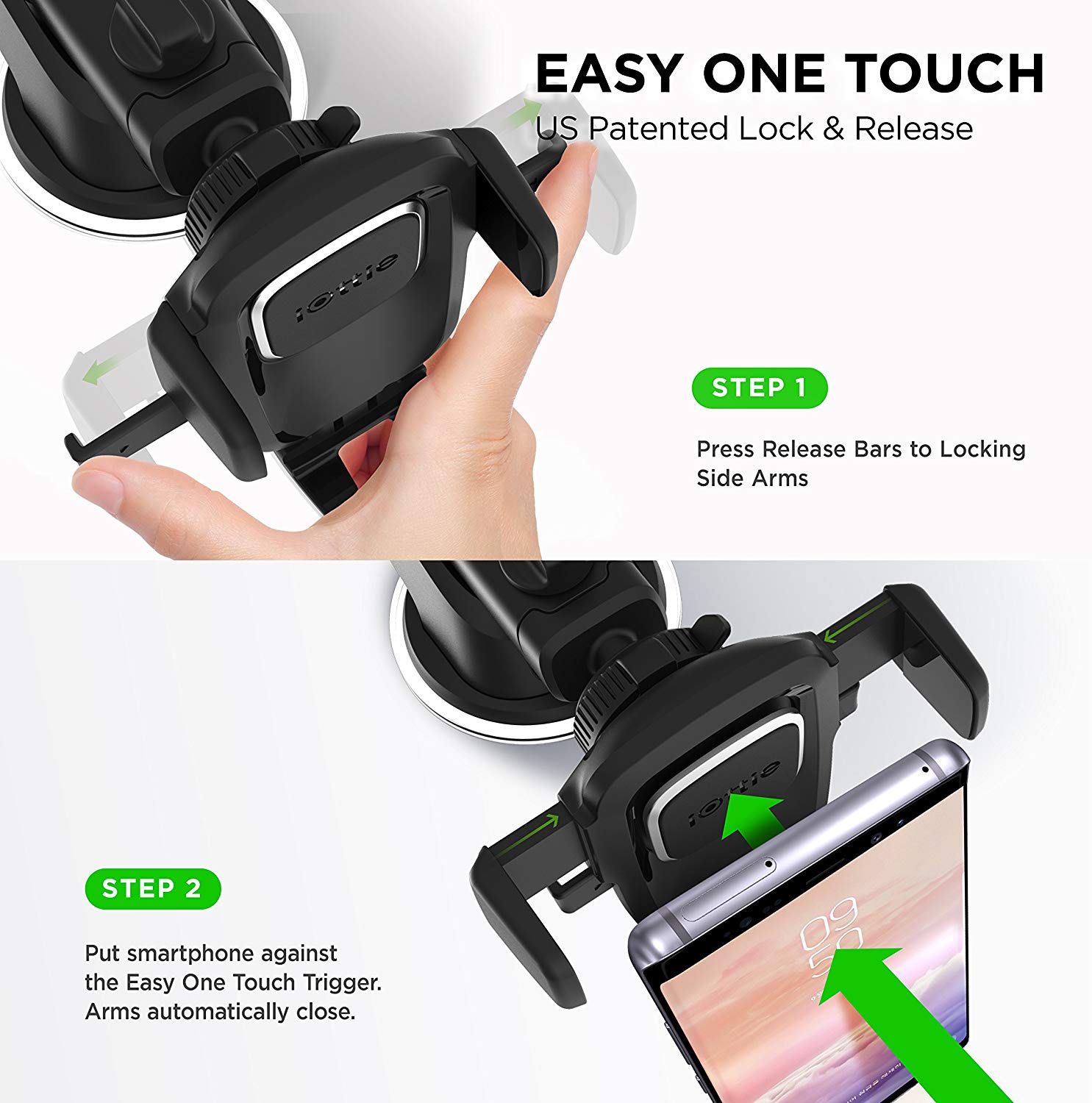 iOttie Easy One Touch 4 Dashboard & Windshield Car Phone Mount Holder for iPhone Xs Max R 8 Plus 7 6s SE Samsung Galaxy S9 S8 Edge S7 S6 Note 9 &a 2 iOttie Easy One Touch 4 Dashboard & Windshield Car Phone Mount Holder for iPhone Xs Max R 8 Plus 7 6s SE Samsung Galaxy S9 S8 Edge S7 S6 Note 9 &a - Image 2