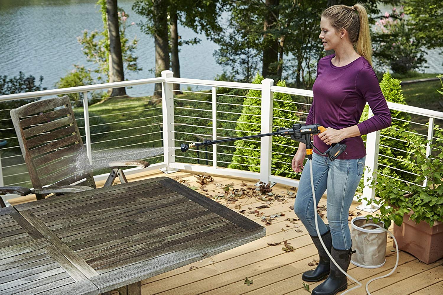 WORX WG629 Cordless Hydroshot Portable Power Cleaner, 20V Power Share Platform with Charger Included 10 WORX WG629 Cordless Hydroshot Portable Power Cleaner, 20V Power Share Platform with Charger Included - Image 10