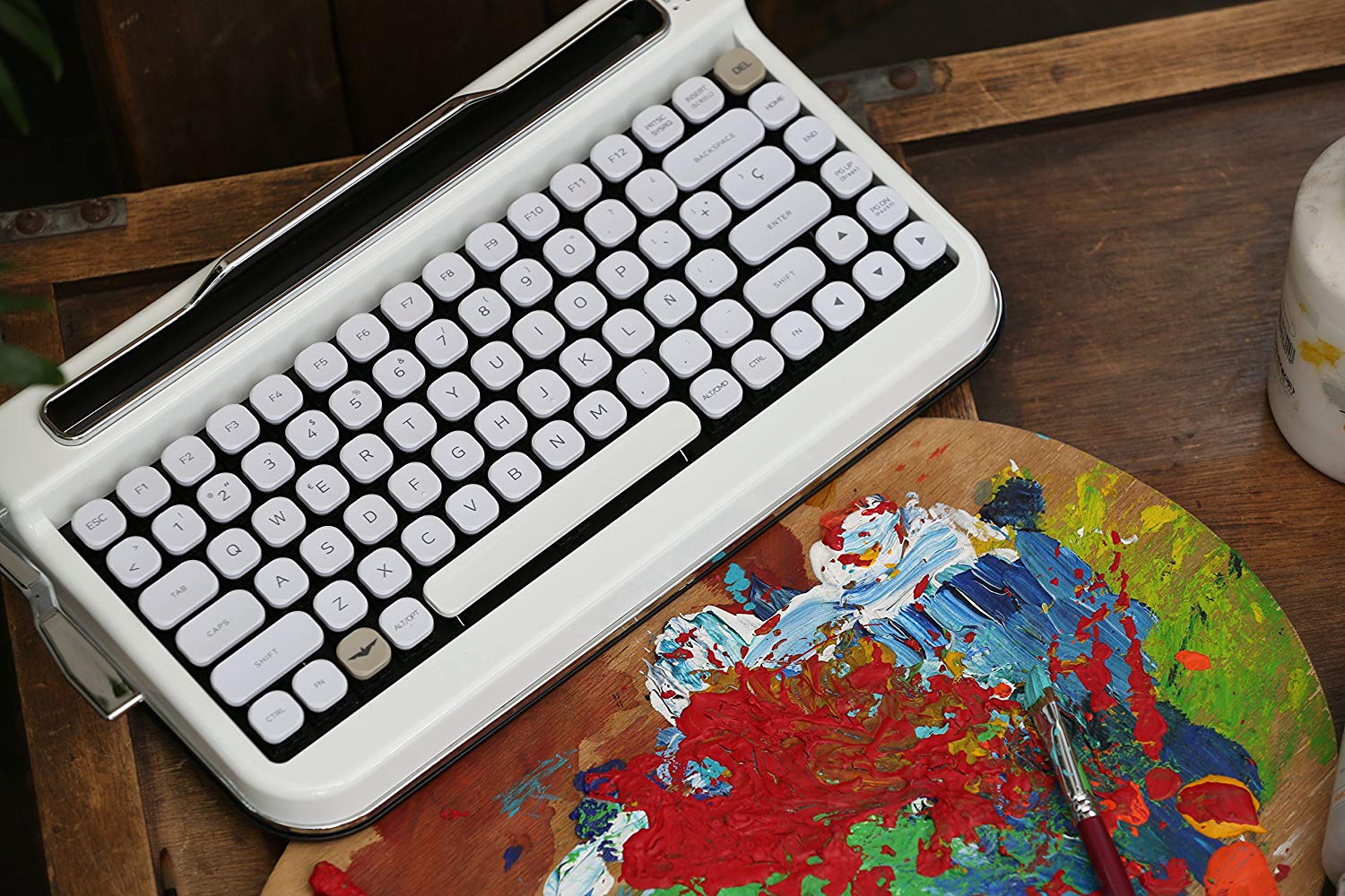 Penna Bluetooth Keyboard with White Diamond Shape Keycap(US Language) (Switch-Cherry Mx Blue, Pure White) 22 Penna Bluetooth Keyboard with White Diamond Shape Keycap(US Language) (Switch-Cherry Mx Blue, Pure White) - Image 22