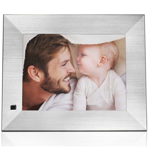 NIX Lux Digital Photo Frame 8 inch X08F, Wood. Electronic Photo Frame USB SD/SDHC. Digital Picture Frame with Motion Sensor. Control Remote and 8GB US 8