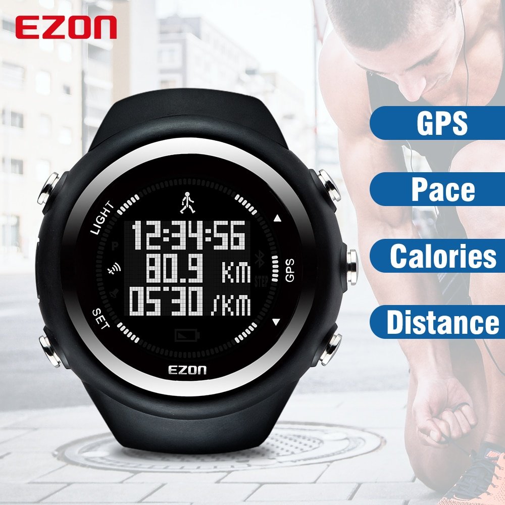 EZON GPS Running Sports Watch with Calorie Counter, Distance, Pace and Stopwatch 1