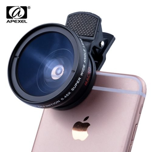 New HD 37MM 0.45x Super Wide Angle Lens with 12.5x Super Macro Lens for iPhone 6 Plus 5S 4S Samsung S6 S5 Note 4 Camera lens Kit 1