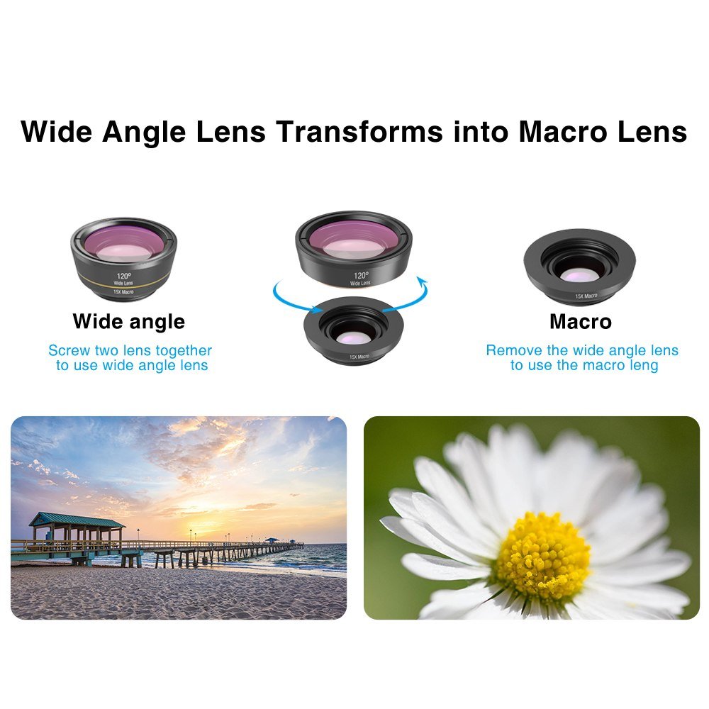 APEXEL 6 in 1 Phone Camera Lens Fisheye Lens Wide Angle macro Lens CPL Star Filter 2X telescope for Samsung Huawei all phones 5 APEXEL 6 in 1 Phone Camera Lens Fisheye Lens Wide Angle macro Lens CPL Star Filter 2X telescope for Samsung Huawei all phones - Image 5