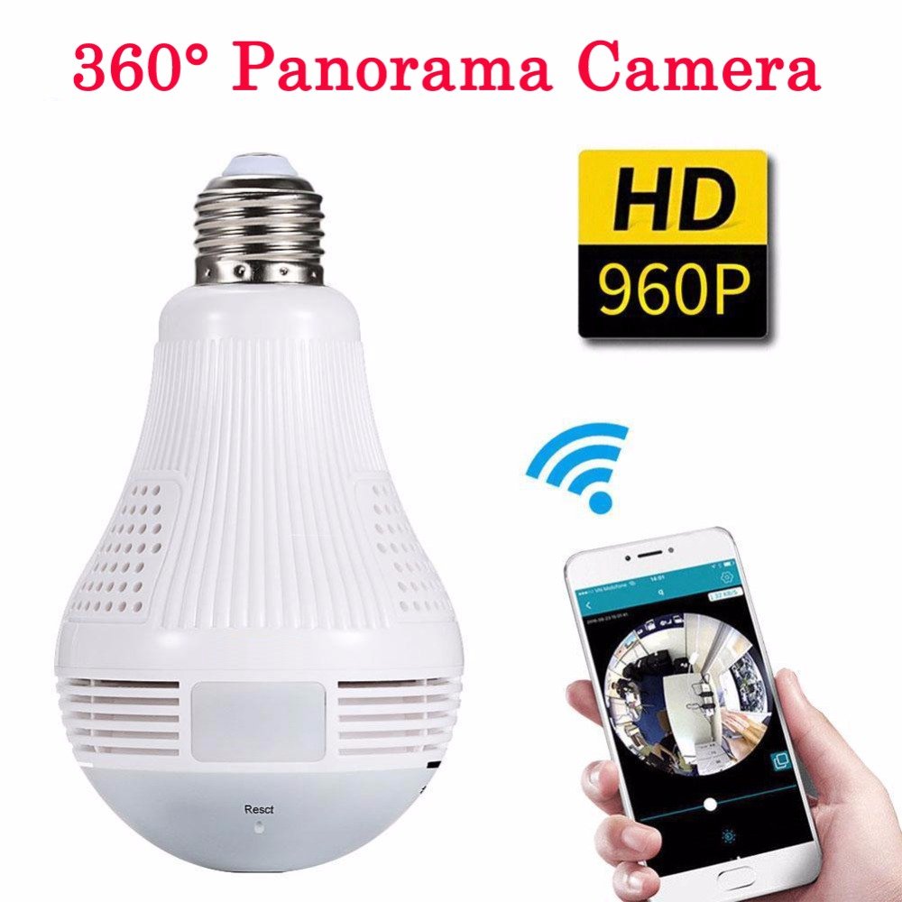 360 Degree Panorama Video Camera Wifi IP Light Bulb Surveillance Cam Recorder 2